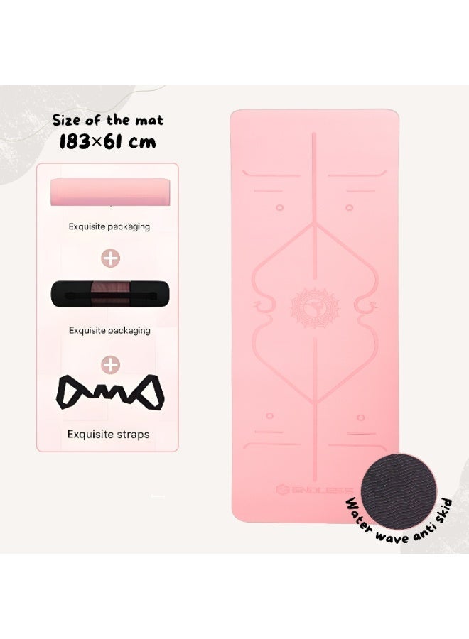 Endless TPE Yoga Mat Non-Slip & Eco-Friendly | Pink |Extra Thick 8mm Exercise Mat with Carry Bag | Ideal for Yoga, Pilates, Home Workout & Floor Exercises (183×61×0.8 cm) - Image 2